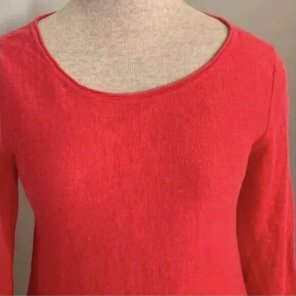 Eileen Fisher Women's 100% Linen Crew Neck Sweater Size Small - Picture 3 of 7